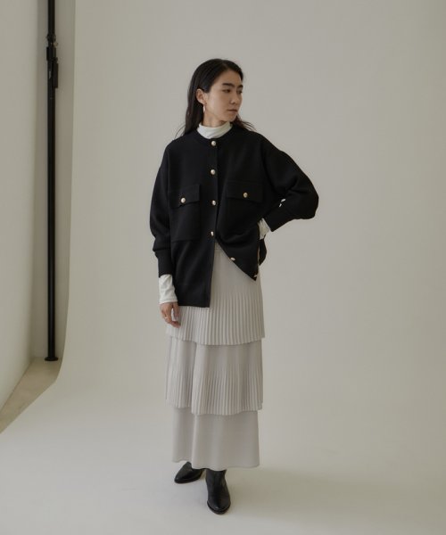 プリーツティアードスカート 