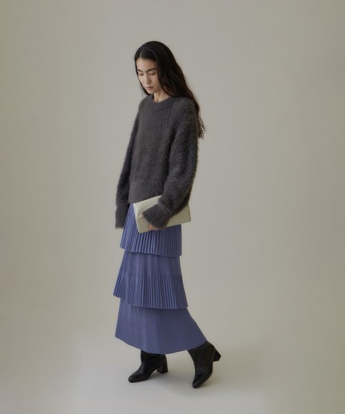 プリーツティアードスカート 