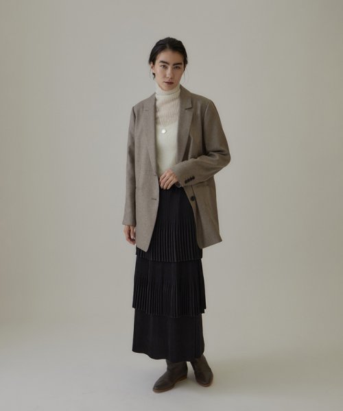 プリーツティアードスカート 