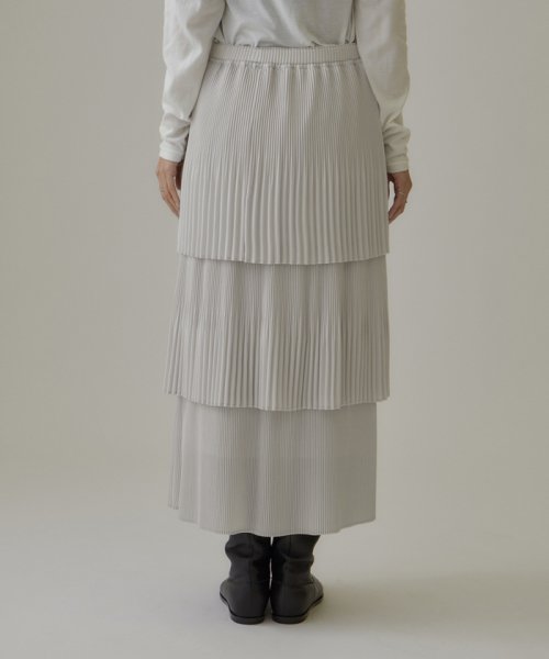 プリーツティアードスカート 