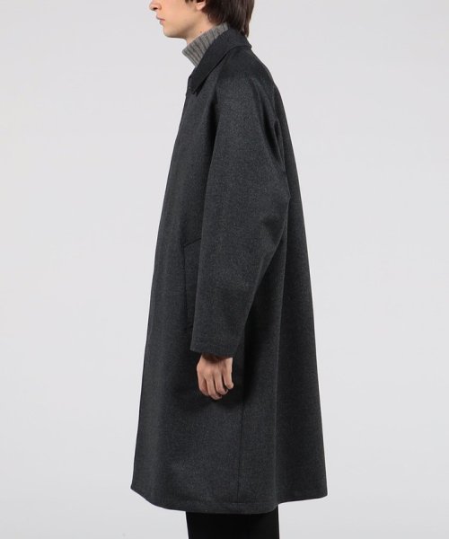 ウールカシミヤ ステンカラーコート 