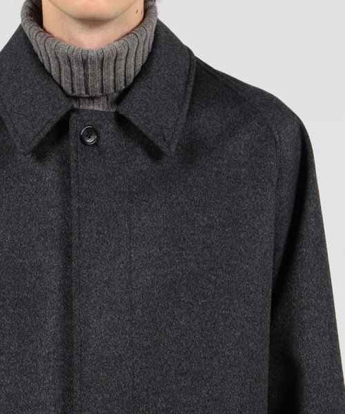 ウールカシミヤ ステンカラーコート 