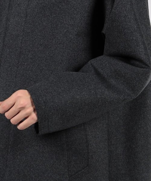 ウールカシミヤ ステンカラーコート 