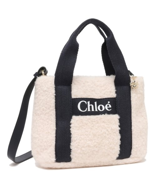 Chloe(クロエ)/クロエ ハンドバッグ ショルダーバッグ キッズ ロゴ オフホワイト ネイビー キッズ CHLOE C10323 N78 OFF WHITE NAVY 大人も可/img01