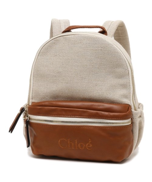 Chloe(クロエ)/クロエ リュック バックパック キッズ ロゴ ブラウン ベージュ キッズ CHLOE C10317 P03 STONE CHOCOLATE VBROWN 大人も/img03