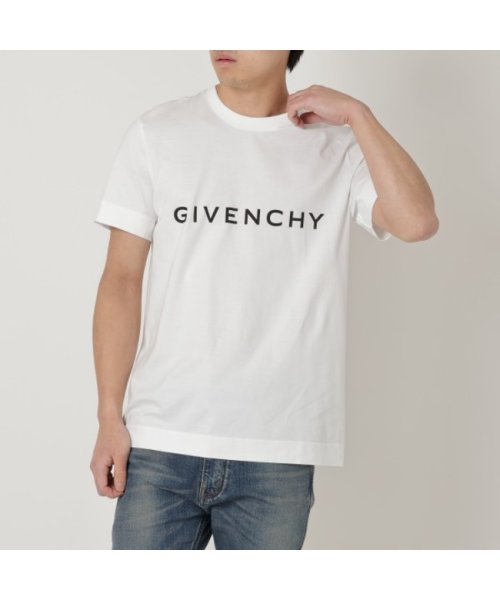 GIVENCHY(ジバンシィ)/ジバンシィ Tシャツ カットソー ブランドロゴ アーキタイプ オーバーサイズTシャツ 4G ロゴ ホワイト メンズ GIVENCHY BM716N3YAC 10/img01