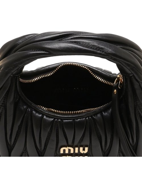 MIUMIU(ミュウミュウ)/ミュウミュウ ハンドバッグ ショルダーバッグ ワンダーマテラッセレザー ホーボーミニバッグ ブラック レディース MIU MIU 5BP078 N88 F000/img02