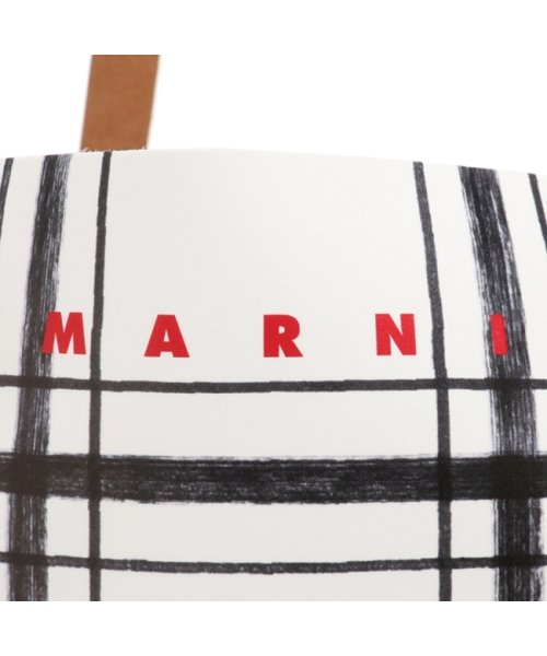 MARNI(マルニ)/マルニ トートバッグ トライベカ ホワイト ブラック メンズ レディース ユニセックス MARNI SHMQ000A16 P6052 ZO651/img08