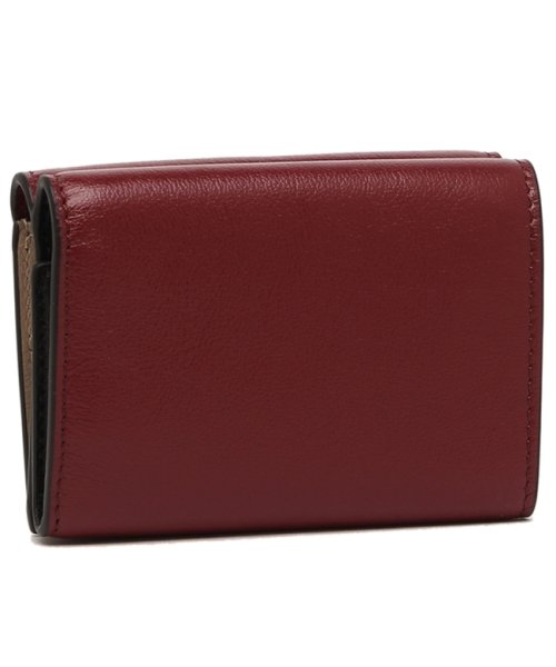 MARNI(マルニ)/マルニ 三つ折り財布 ミニ財布 ワインレッド ベージュ メンズ MARNI PFMI0052U0 P2644 ZO596 TRIFOLD WALLET WINE/img03