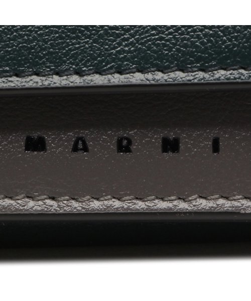 MARNI(マルニ)/マルニ 三つ折り財布 ミニ財布 グレー グリーン メンズ MARNI PFMI0052U0 P2644 ZO597 TRIFOLD WALLET CYPRESS/img06