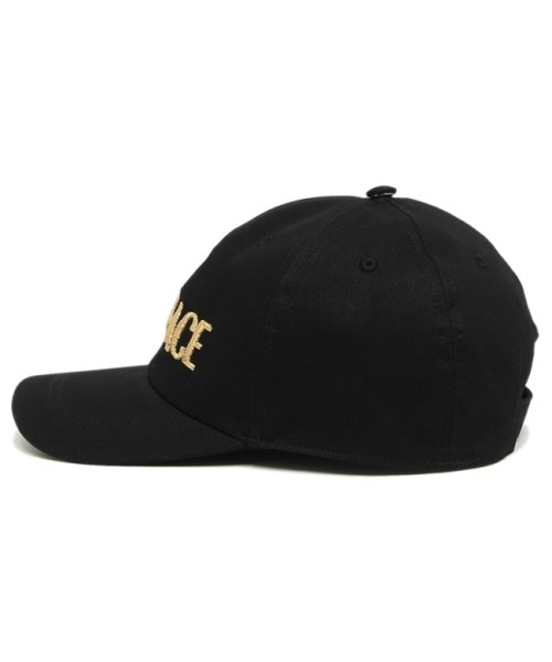 VERSACE(ヴェルサーチェ)/ヴェルサーチ 帽子 ベースボールキャップ ロゴ 刺繍 ブラック ゴールド メンズ レディース ユニセックス VERSACE 10015901A08103 2B1/img02
