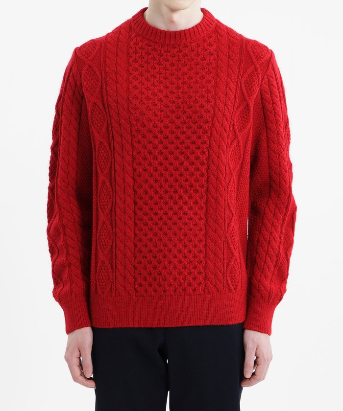 5Gケーブル クルーネックプルオーバーニット(505459622)|HANKYU MEN'S