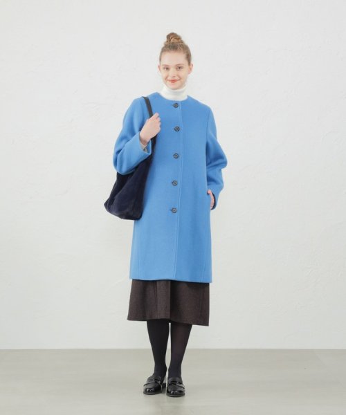 リバービーバーノーカラーコート 