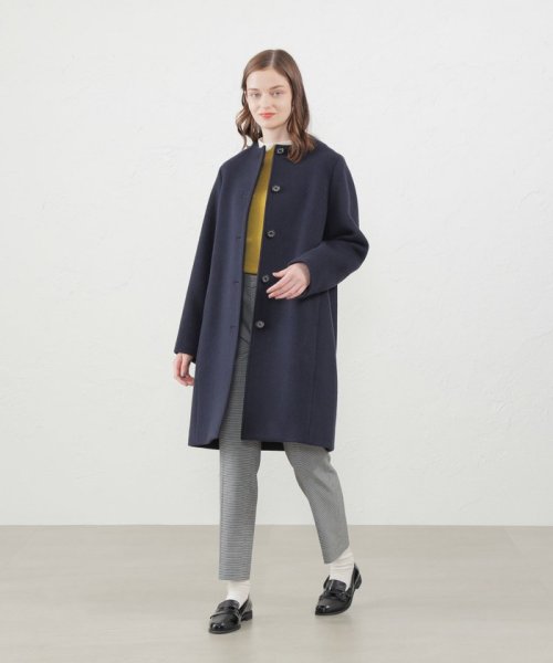 リバービーバーノーカラーコート 