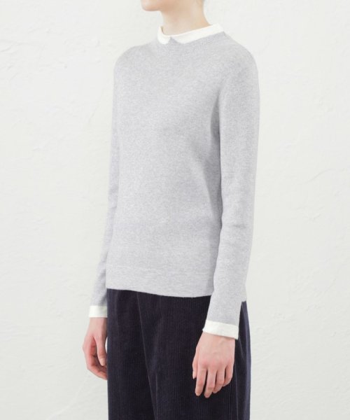 MACKINTOSH PHILOSOPHY(マッキントッシュ フィロソフィー)/【金子綾さん着用】Cleric Collar Knit グリッターロングスリーブ/img04