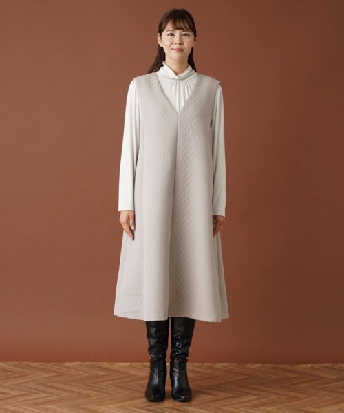 ダイヤ柄ジャンパースカート【my perfect wardrobe】 