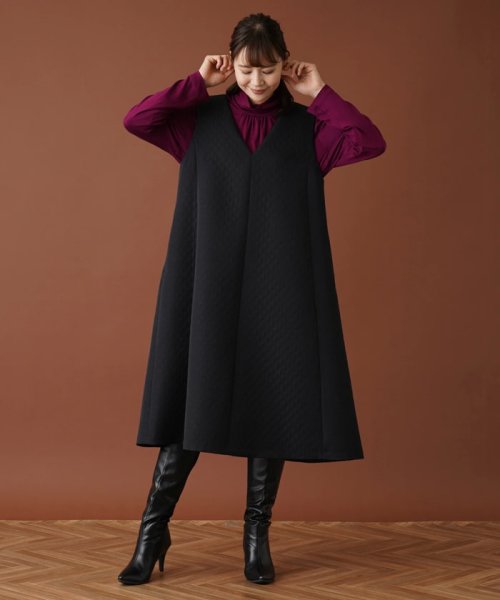 ダイヤ柄ジャンパースカート【my perfect wardrobe】 