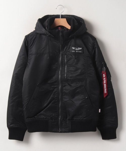 【ALPHA/アルファ】THERMOLITE HOODED RIB JACKET/フーデッドリブジャケット TA1672 ミリタリーブルゾン アウター ALPHA/アルファ HOODED RIB