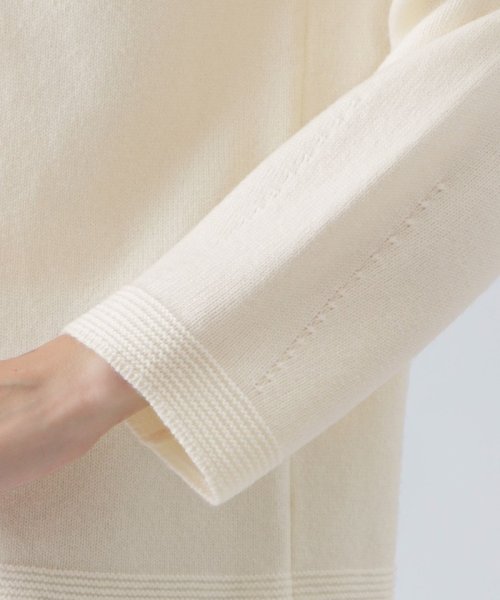 【L】【ウォッシャブル】エアリーウールミニケーブルボトルネックニット ウォッシャブル