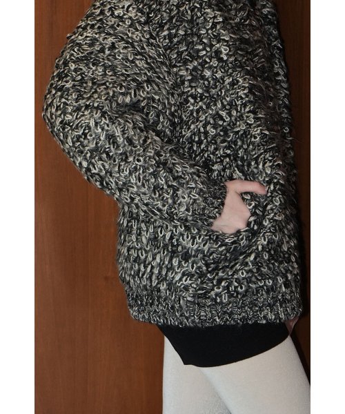 CLANE(クラネ)/MIX LOOP MOHAIR KNIT CARDIGAN/img01