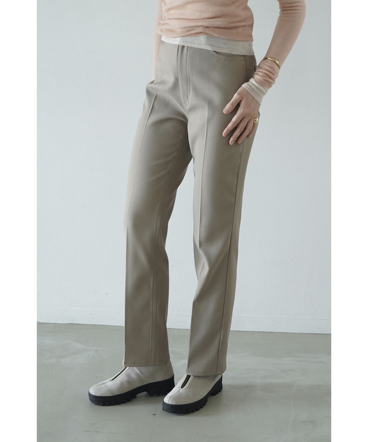 プレクミー precme wide straight slacks Wide straight slacks/ワイドストレートスラックスパンツ
