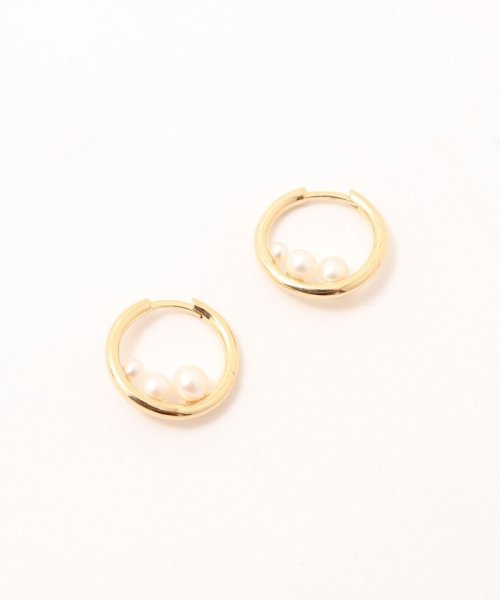 NOLLEY’S(ノーリーズ)/【Otiumberg/オティウムバーグ】Trio Pearl Hoops トリオパールフープピアス/img01