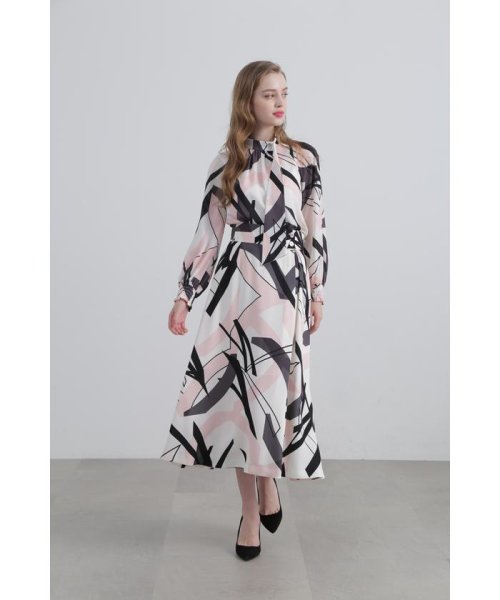 ◆ジオメトリックアートプリントスカート 