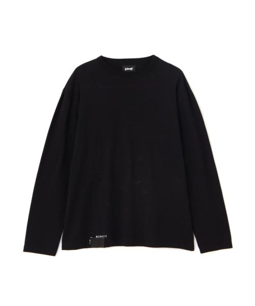 Schott(ショット)/LS T－SHIRT "LEATHER TAG"/ロングスリーブ Tシャツ "レザータグ/img02