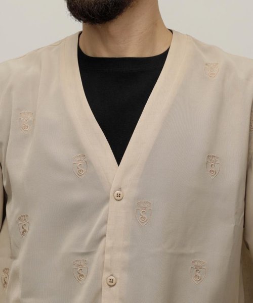 Schott(ショット)/SLUB CHIFFON CARDIGAN"FAMILY CREST”/img03