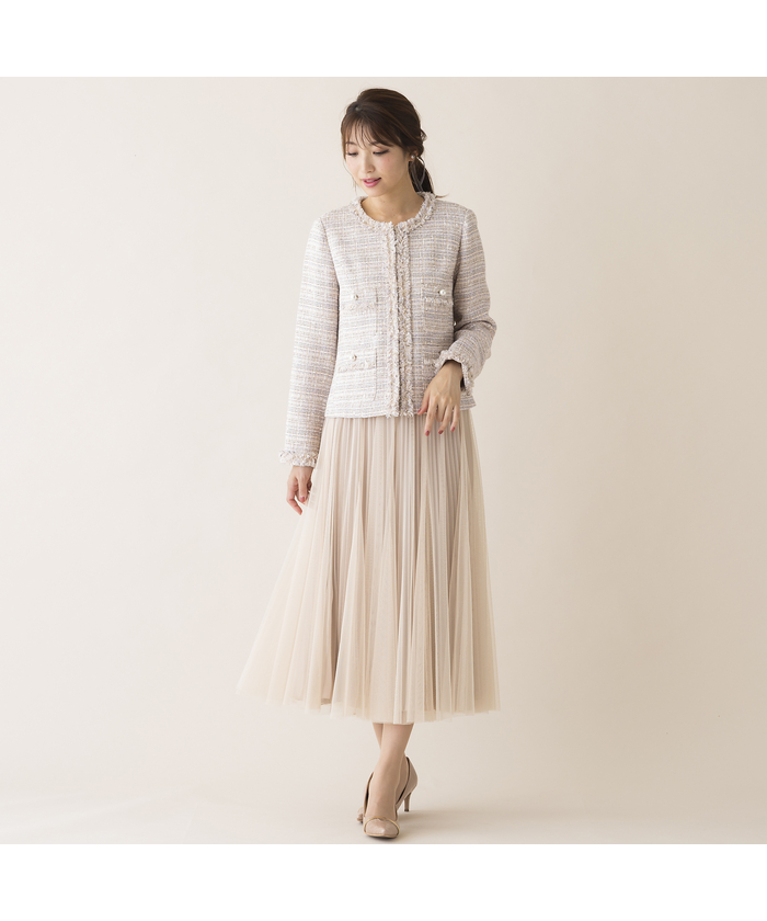 【美品】Rose Tiara ローズティアラ ファンシーツイードジャケット フォーマルに着られるツイードシリーズ | Rose Tiara【ローズ