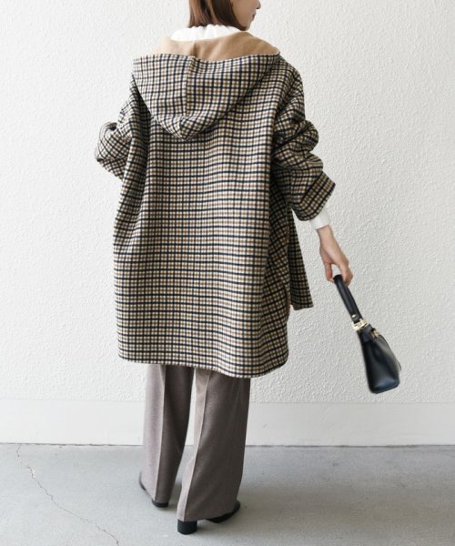 SHIPS any: リバー フーディー ポンチョ ハーフ コート SHIPS any リバー ポンチョ