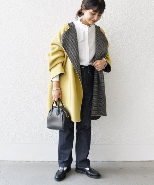 SHIPS any: リバー フーディー ポンチョ ハーフ コート SHIPS any リバー ポンチョ