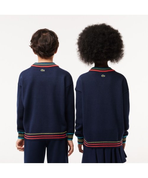 LACOSTE KIDS(ラコステ　キッズ)/アシンメトリーリブニットJUNIORチルデンニットセーター/img02