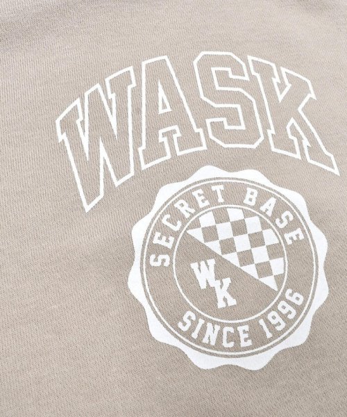 WASK(ワスク)/裏起毛＋チェックヘチマカラーロゴトレーナー(100～160cm)/img11
