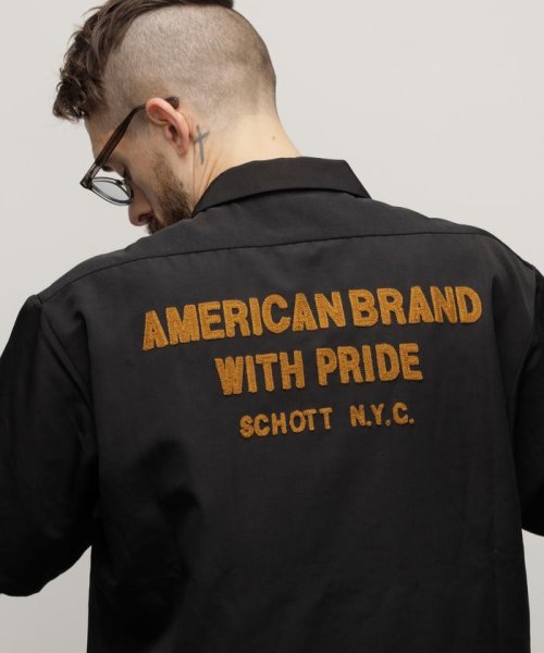 Schott(ショット)/TC WORK SHIRT"AMERICAN BRAND WITH PRIDE EMB"/刺繍ワークシャツ/img02