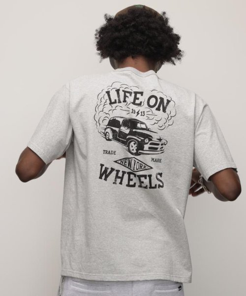 Schott(ショット)/HEATHER T－SHIRT "LIFE ON WHEELS"/ヘザーTシャツ "ライフ オン ホイールズ/img01