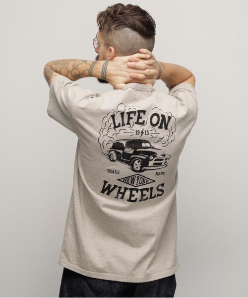 Schott(ショット)/HEATHER T－SHIRT "LIFE ON WHEELS"/ヘザーTシャツ "ライフ オン ホイールズ/img08