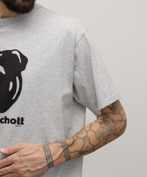 Schott(ショット)/HEATHER T－SHIRT "STENCIL BULLDOG"/ヘザーTシャツ "ステンシル ブルドッグ/img04