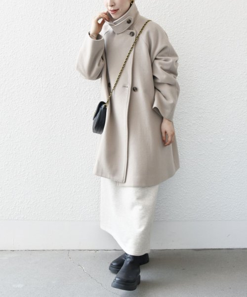 SHIPS any: PONTETORTO スタンド & ダブル カラー コート 2 