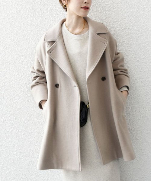 SHIPS any: PONTETORTO スタンド & ダブル カラー コート 2 