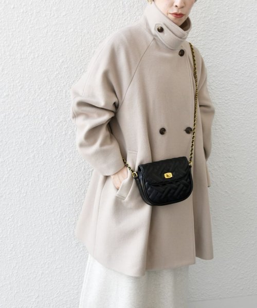 SHIPS any: PONTETORTO スタンド & ダブル カラー コート 2 