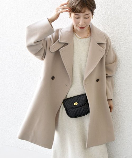 SHIPS any: PONTETORTO スタンド & ダブル カラー コート 2 