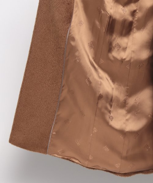 アルパカ混シャギーダブルコート 