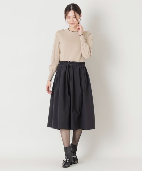 TO BE CHIC(L SIZE)(トゥービーシック Lサイズ)/【L】レーヨンナイロンニットコンビ ワンピース/img03