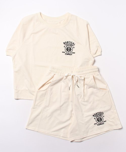 aimoha(aimoha（アイモハ）)/ロゴ刺繍カットソーTシャツ＋ショートパンツ　セットアップ/img17