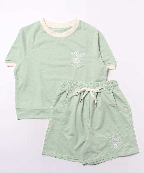 aimoha(aimoha（アイモハ）)/ロゴ刺繍カットソーTシャツ＋ショートパンツ　セットアップ/img18