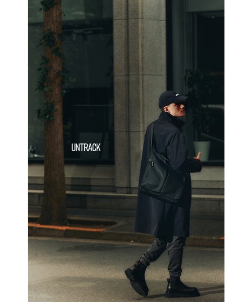 アントラック ロングコート ストレッチコート アウター 秋冬 メンズ ブランド ナイロン 撥水 着るバッグ UNTRACK 60071 返品 着るバッグ size　　　　　
