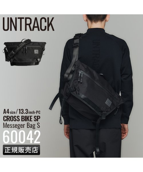 アントラック メッセンジャーバッグ ショルダーバッグ メンズ レディース 大きめ 大容量 撥水 自転車 バイク A4 UNTRACK 60042 