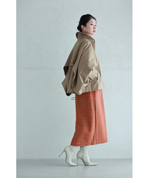 あったかチェックのIラインミディアムスカート あったかチェックのIラインミディアムスカート GM1267202086(9776円)