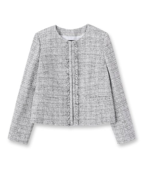 【セレモニースーツ】ラメツイード ノーカラージャケット Mサイズ着用 ＊＊＊＊＊＊＊＊＊＊＊＊＊＊＊＊＊＊＊＊＊＊